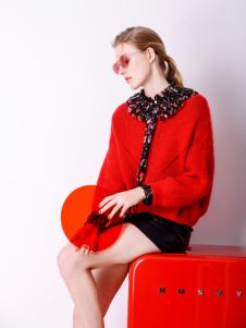 Sapgale熙+红色针织外套