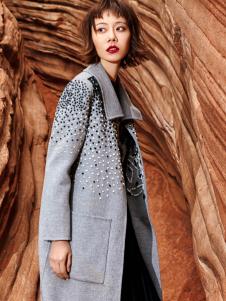 2018印巴文化时尚灰色大衣
