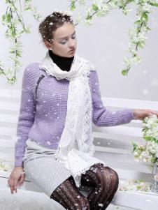 FPT女装浅紫色针织毛衣