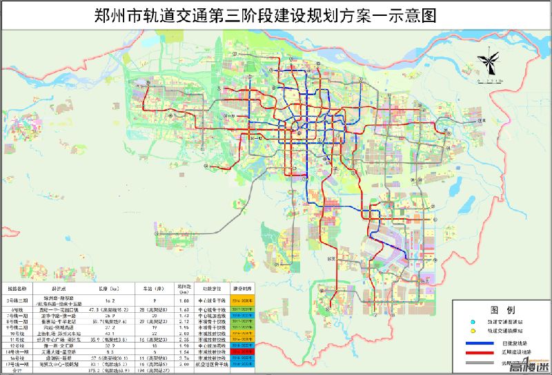 郑州市第三轮地铁规划即将完成 共11条
